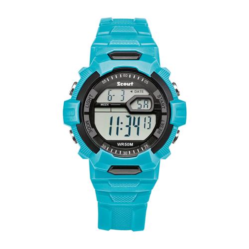 Analogue digital watch for children in turquoise