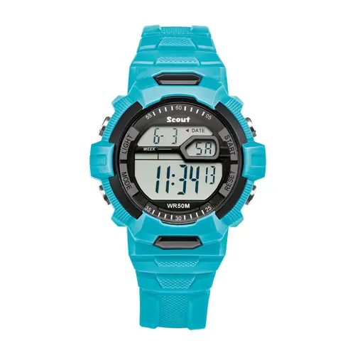 Analoog digitaal horloge voor kinderen in turquoise