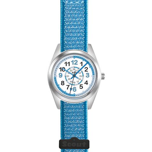 Reloj para niños con movimiento de cuarzo y correa textil azul