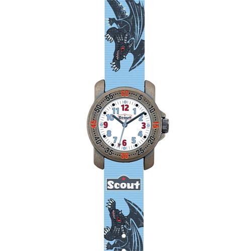 Reloj de pulsera azul claro dragon para chicos