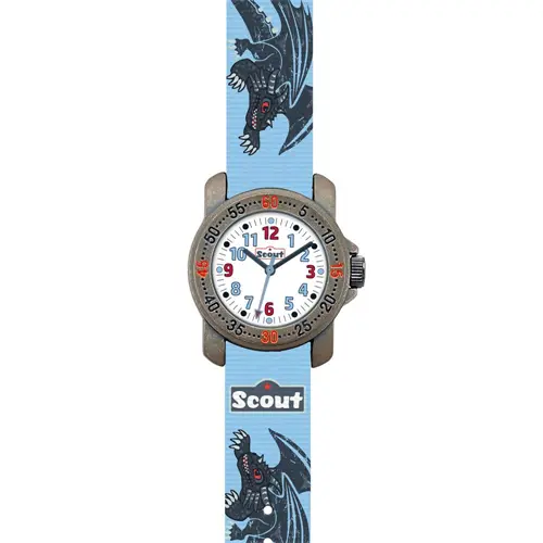 Reloj de pulsera azul claro dragon para chicos
