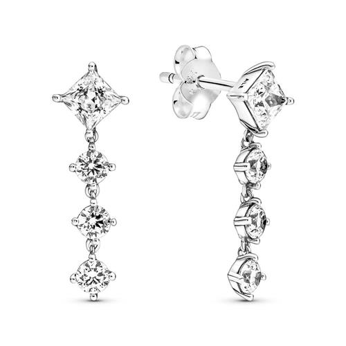 925 silver stud earrings for ladies with cubic zirconia