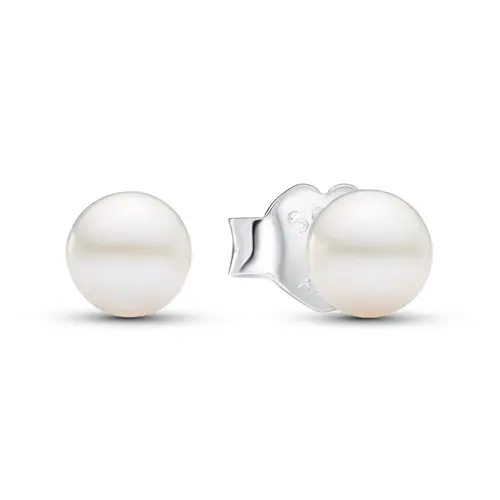 Timeless pearl stud earrings for women in sterling silver