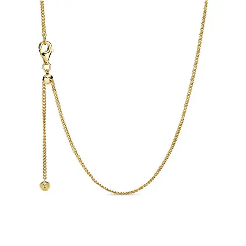 Gold plated curb chain ladies necklace