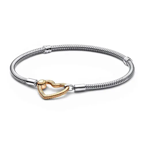 Moments pulsera serpiente corazón para mujer, bicolor