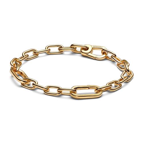 Pulsera de eslabones bañada en oro para mujer, ME