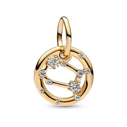 Gold-plated zodiac pendant gemini, moments