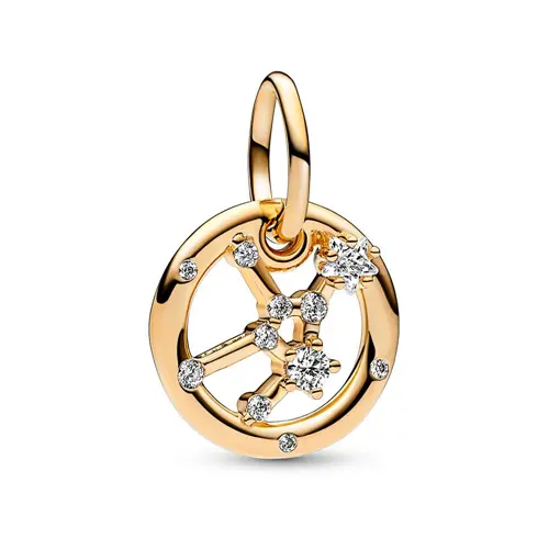 Virgo pendant, zirconia, gold plated