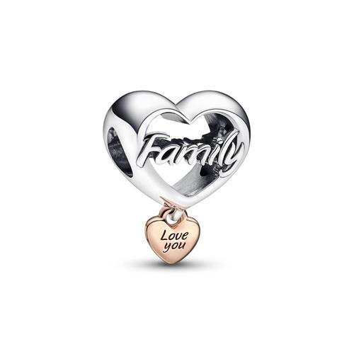 Heart charm family in 925 silver
