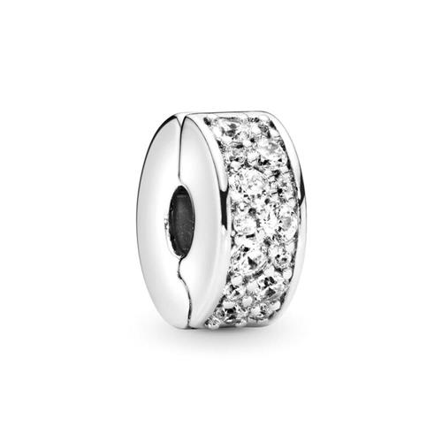 Spacer charm with white zirconia