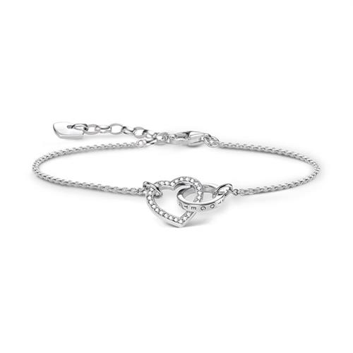 Hart armband samen in 925 zilver