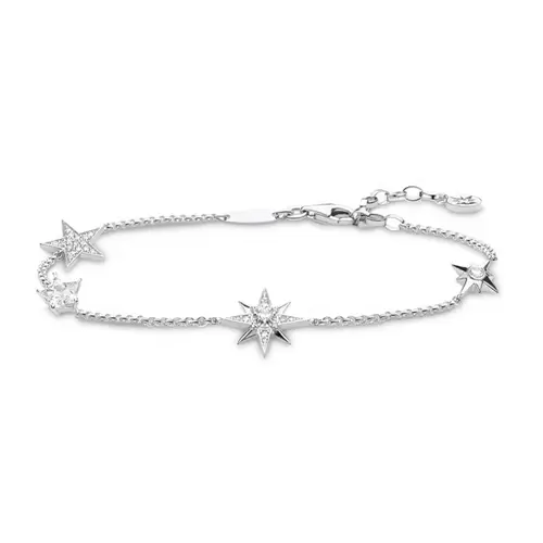 Bracelet stars for ladies in sterling silver zirconia