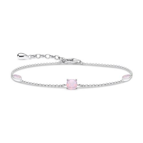 Bracelet for ladies in sterling silver with opal effect