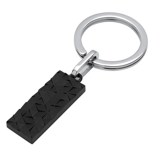 Keyring stainless steel partially blackened
