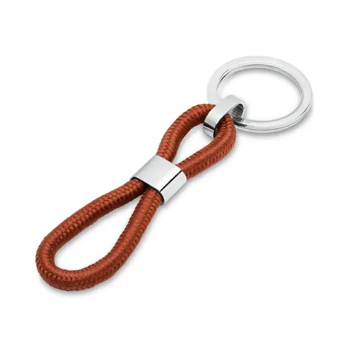 Keyring with engraving option brown