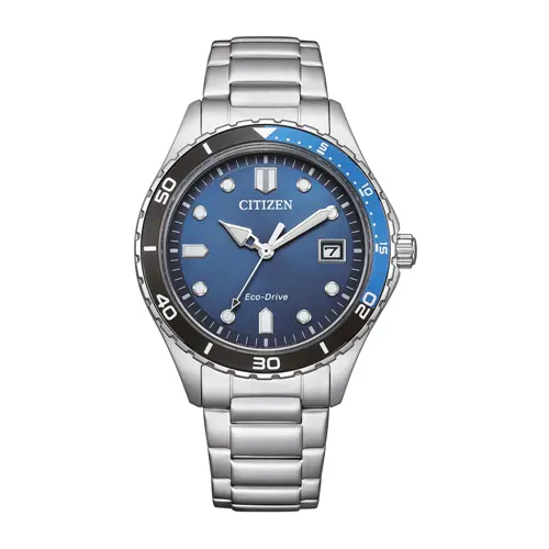Armbanduhr für Herren aus Edelstahl, Eco-Drive
