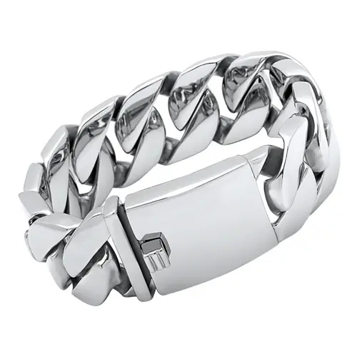 Brazalete de acero inoxidable macizo