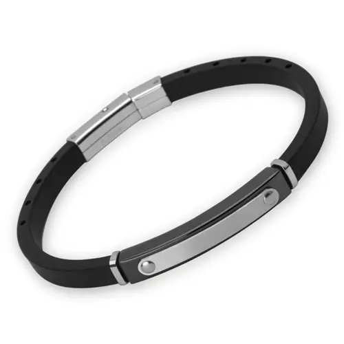 Men's bracelet rubber black