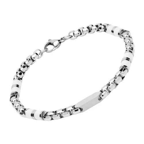 Stainless steel engraving bracelet high gloss polished