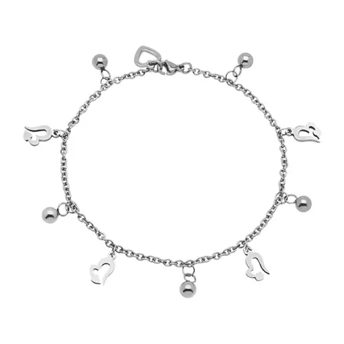 Ladies bracelet hearts of stainless steel