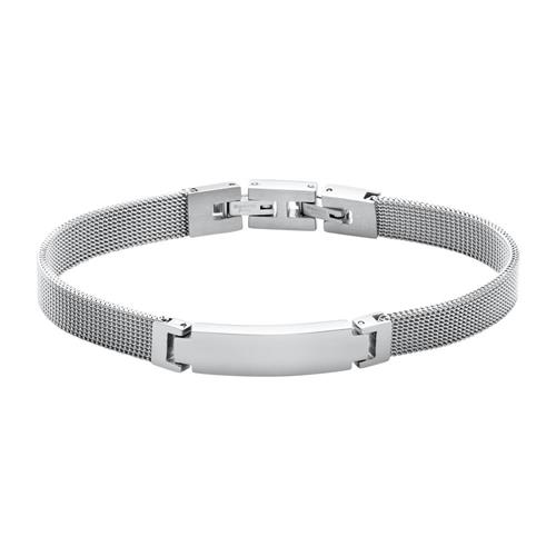 Mesh Armband aus Edelstahl, gravierbar