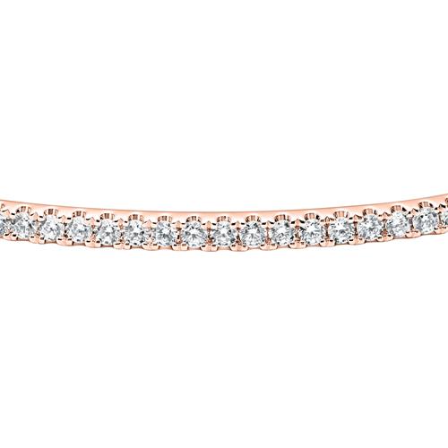 Scharnierende armband met diamanten in roségoud