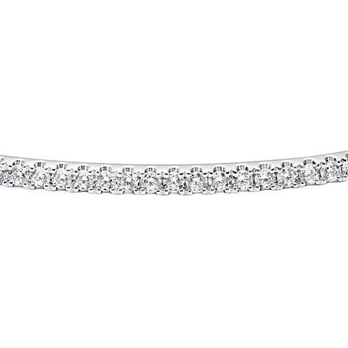 Ladies' bangle with diamonds in white gold or platinum