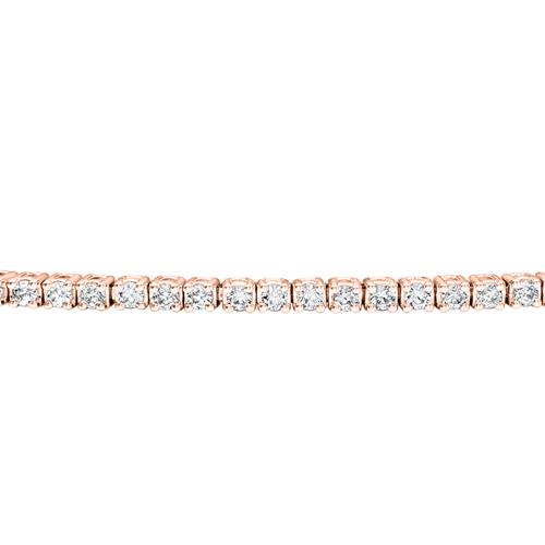 Rivi&#xE8;re armband met 100 diamanten in ros&#xE9;goud