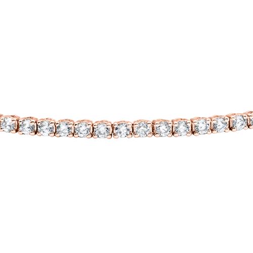 Rose gold tennis bracelet with diamonds