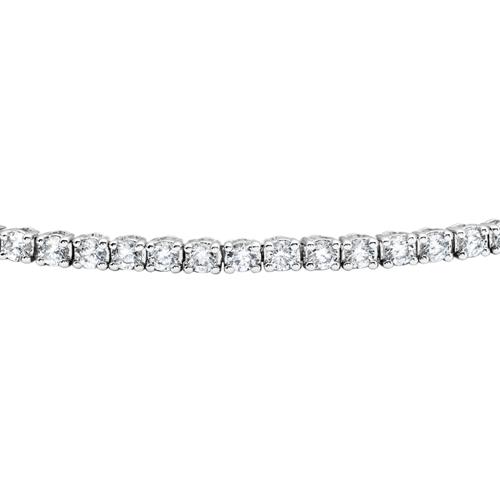 Tennis bracelet with diamonds in white gold or platinum