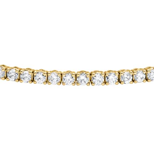 Ladies' gold tennis bracelet with diamonds