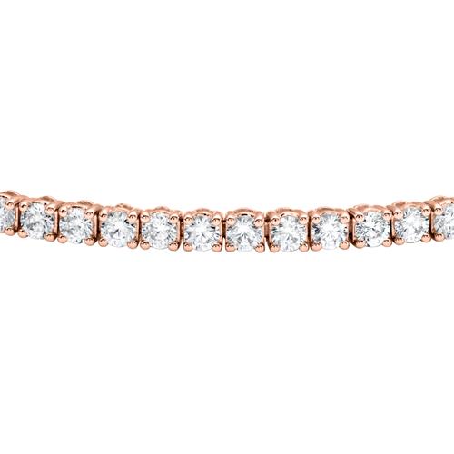 Tennis bracelet with diamonds in rose gold