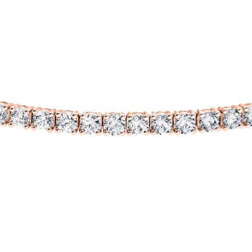 Pulsera rivi&#xE8;re de oro rosa para mujer con diamantes