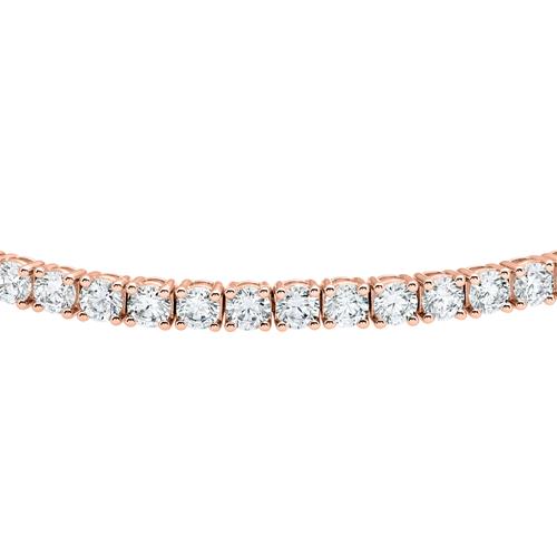 Ros&#xE9;gouden tennisarmband met diamanten