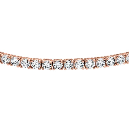 Ros&#xE9;gouden rivi&#xE8;re armband met labgekweekte diamanten