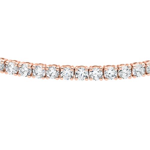 Rose gold rivi&#xE8;re bracelet with diamonds for women