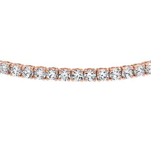 Lab grown diamond tennis bracelet in rose gold