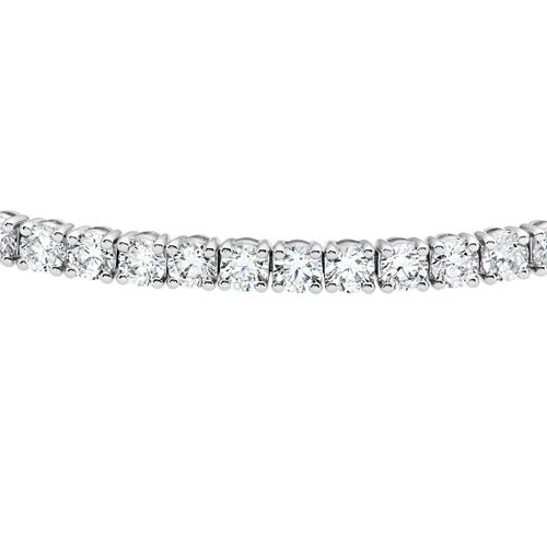 Rivi&#xE8;re bracelet in white gold or platinum, lab grown