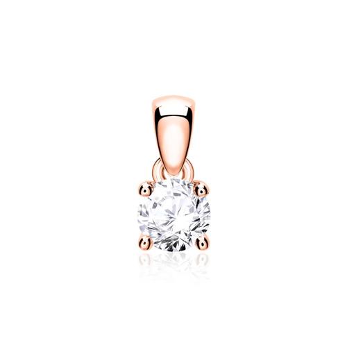 Pendant for ladies in 14ct rose gold with diamond