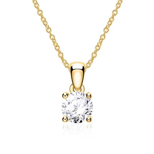 Diamond necklace for ladies in 14ct gold