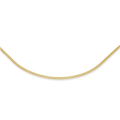 14 karaat gouden ketting: gouden curb ketting 50cm