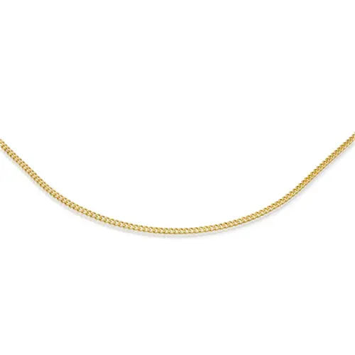 14 karaat gouden ketting: gouden curb ketting 50cm