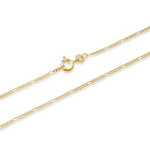 14ct gold chain: Figaro gold 45cm