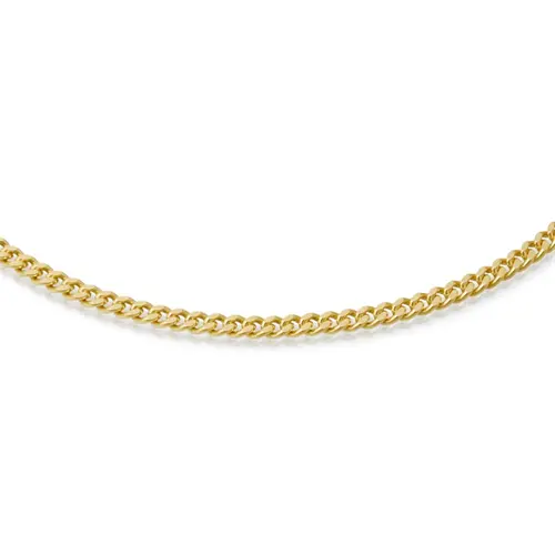 14ct gold chain: Curb chain gold 50cm