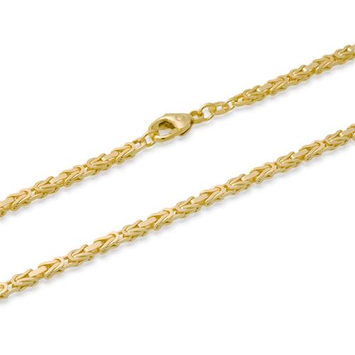 14ct gold chain: Byzantine chain gold 50cm