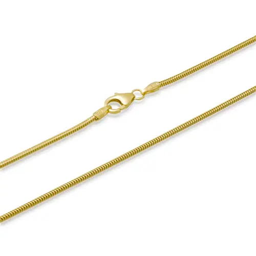 8 karaat gouden ketting: slangenketting goud 45cm