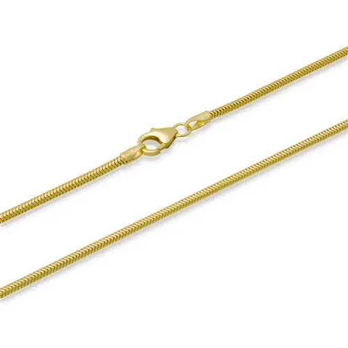 8 karaat gouden ketting: slangenketting goud 50cm