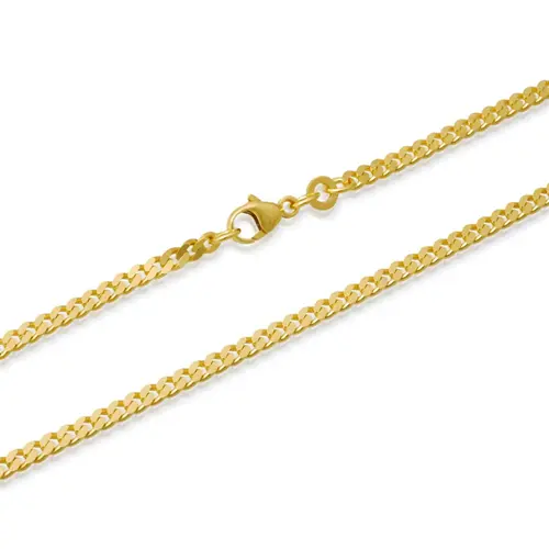 14ct gold chain: Curb chain gold 45cm