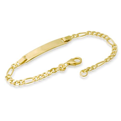 14 karaat gouden armband: ID armband goud 18,5cm