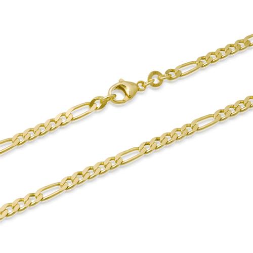 14ct gold bracelet: Figaro gold 19cm